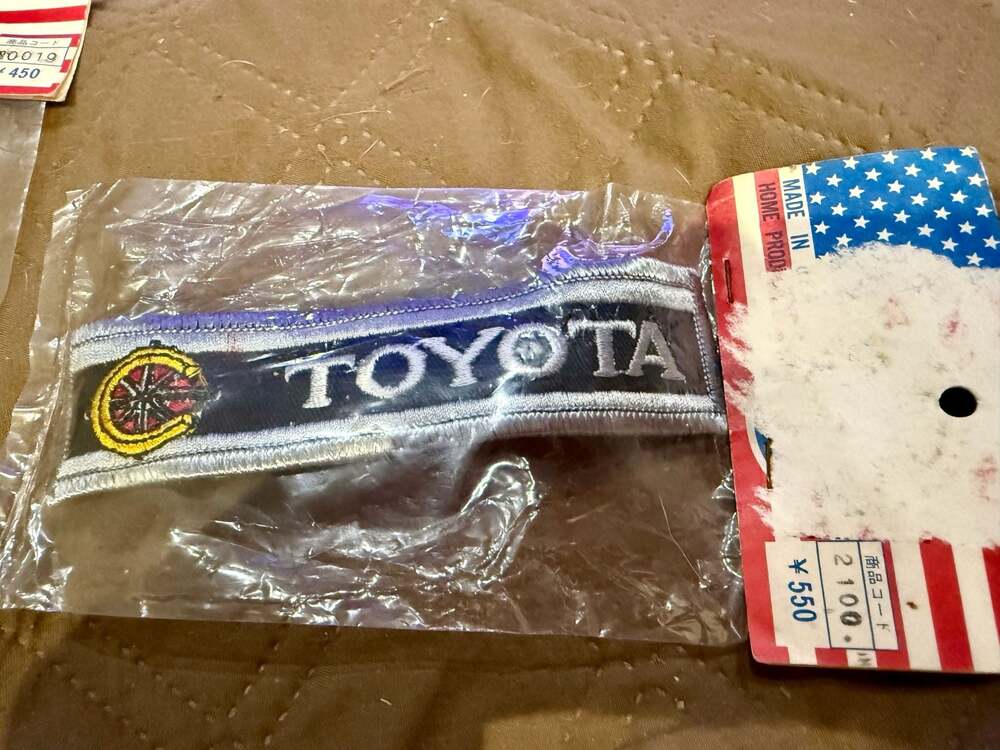 Vintage Toyota Embroidered Iron-On Patch New in Packaging NIP Made in USA